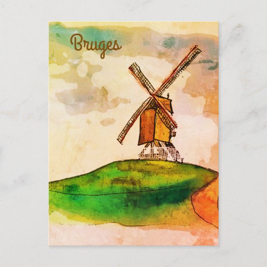 Carte Postale Moulin à vin de Bruges (Devant)