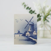 Carte Postale Moulin blanc blanc blanc vintage (Debout devant)