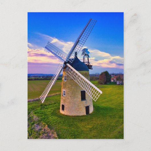 Carte Postale Moulin bleu ciel (Devant)