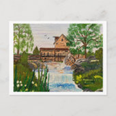 Carte Postale Moulin Olmstead, Comté de Warren, IL c. 1983 MEJP (Devant)