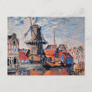 Carte Postale Moulin sur le canal Onbekende, Amsterdam,