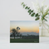 Carte Postale Moulin TEXAS au coucher du soleil (Debout devant)