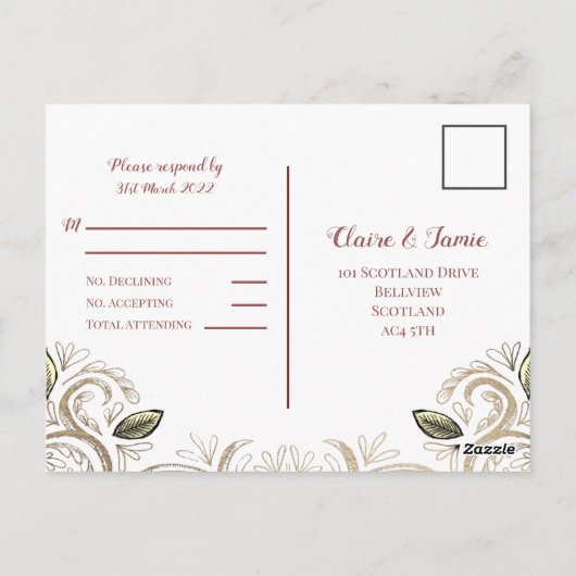 Carte Postale Mouline Rouge Dark and Moody rsvp (Dos)