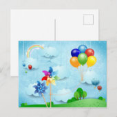 Carte Postale Moulinets et ballons (Devant / Derrière)