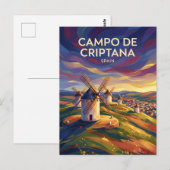 Carte Postale Moulins à vent de Campo de Criptana Espagne (Devant / Derrière)