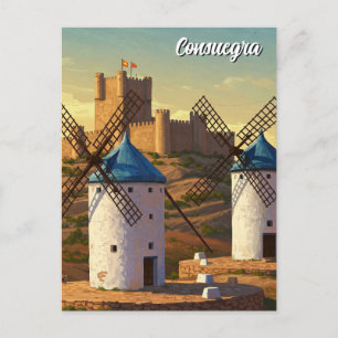 Carte Postale Moulins à vin en Consuegra Espagne Voyage