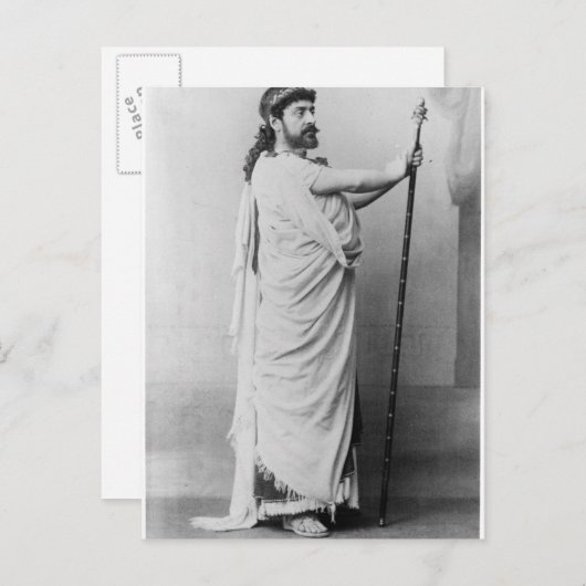 Carte Postale Mounet-Sully comme Oedipus dans 'Oedipus Rex' (Devant / Derrière)