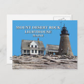 Carte Postale Mount Desert Rock Lighthouse, Maine Postcard (Devant / Derrière)