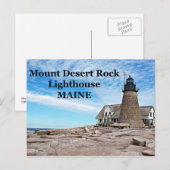 Carte Postale Mount Desert Rock Lighthouse, Maine Postcard (Devant / Derrière)