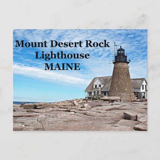 Carte Postale Mount Desert Rock Lighthouse, Maine Postcard (Devant)
