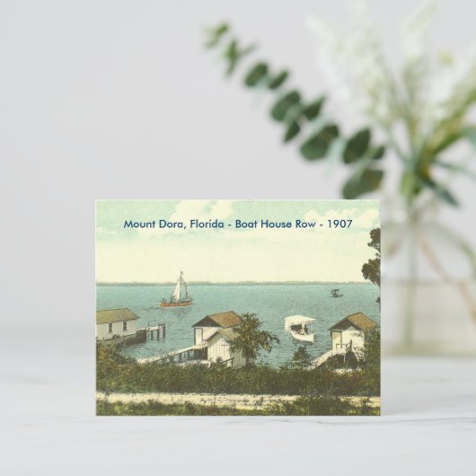 Carte Postale Mount Dora, Fl - Boat House Row - 1907 (Debout devant)