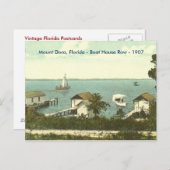 Carte Postale Mount Dora, Fl - Boat House Row - 1907 (Devant / Derrière)
