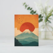 Carte Postale Mount Fuji vintage (Debout devant)