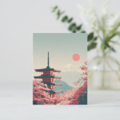Carte Postale Mount Fuji vintage (Debout devant)