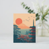 Carte Postale Mount Fuji vintage (Debout devant)