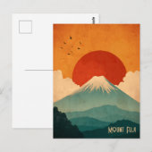 Carte Postale Mount Fuji vintage (Devant / Derrière)