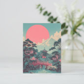 Carte Postale Mount Fuji vintage (Debout devant)