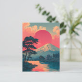 Carte Postale Mount Fuji vintage (Debout devant)
