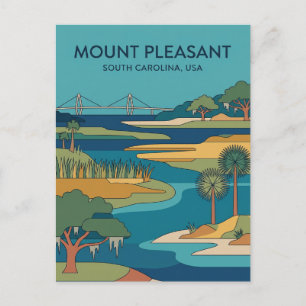 Carte Postale Mount Pleasant, Caroline du Sud, États-Unis États-