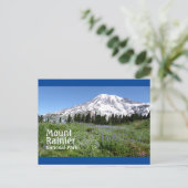Carte Postale Mount Rainier N.P. avec texte (Debout devant)