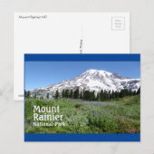 Carte Postale Mount Rainier N.P. avec texte (Devant / Derrière)