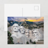 Carte Postale Mount Rushmore Présidents d'Amérique   (Devant / Derrière)