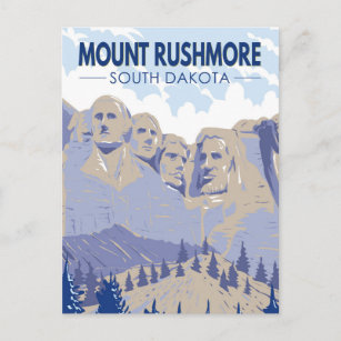 Carte Postale Mount Rushmore South Dakota Travel Art Vintage