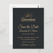 Carte Postale Mountain Adventure Mariage rustique Enregistrer la (Devant / Derrière)