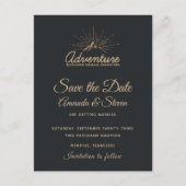 Carte Postale Mountain Adventure Mariage rustique Enregistrer la (Devant)