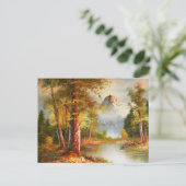 Carte Postale Mountain and river landscape art (Debout devant)