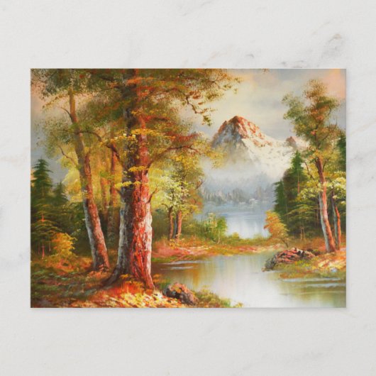 Carte Postale Mountain and river landscape art (Devant)