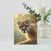 Carte Postale Mountain Cougar Wildlife Portrait (Debout devant)