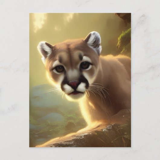 Carte Postale Mountain Cougar Wildlife Portrait (Devant)
