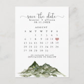 Carte Postale Mountain Enregistrer le calendrier des dates (Devant)