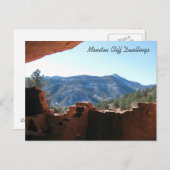 Carte Postale Mountain View des logements de falaise (Devant / Derrière)