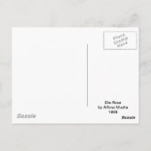 Carte Postale Mourez s'est levé par Alfons Mucha 1898 (Dos)