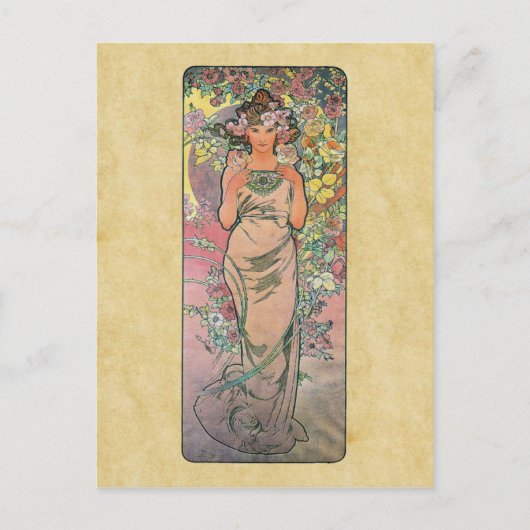 Carte Postale Mourez s'est levé par Alfons Mucha 1898 (Devant)