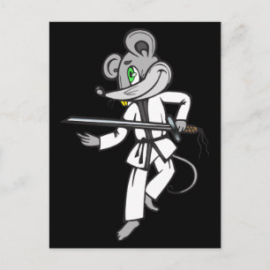 Carte Postale Mouse Martial Arts