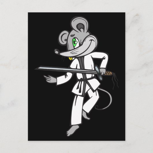 Carte Postale Mouse Martial Arts (Devant)