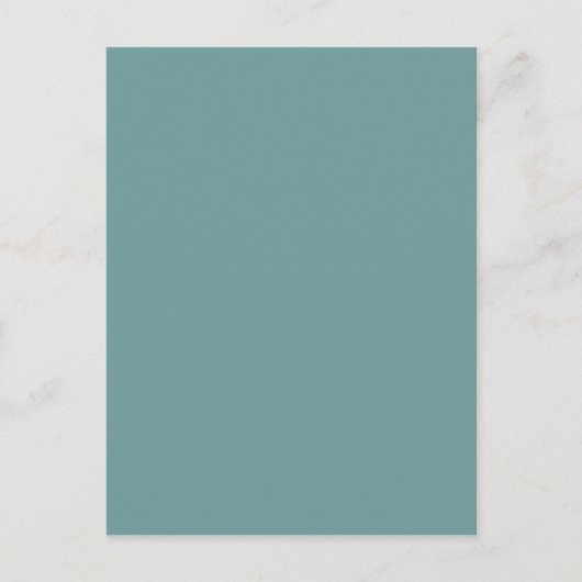 Carte Postale Mousse de mer foncée bleu vert couleur tendance (Devant)