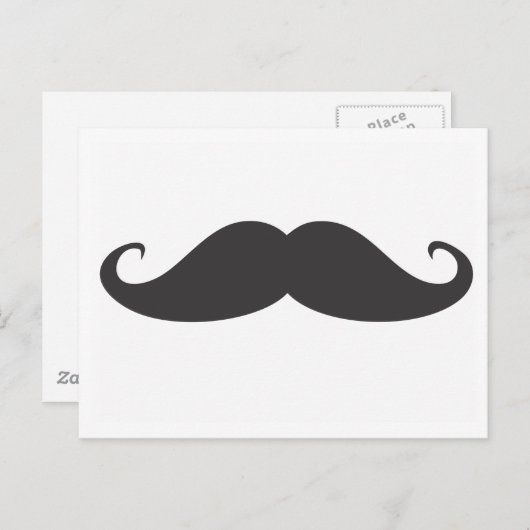 Carte Postale Moustache (Devant / Derrière)