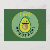 Carte Postale Moustache d'avocat drôle vert (Devant)