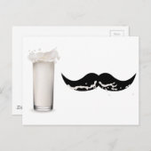 Carte Postale Moustache de lait (Devant / Derrière)