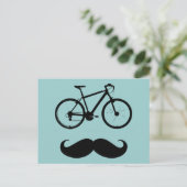 Carte Postale moustache de vélo noir (Debout devant)