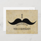 Carte Postale Moustache marrante (Devant / Derrière)