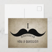 Carte Postale Moustache marrante (Devant / Derrière)