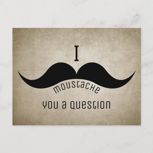 Carte Postale Moustache marrante (Devant)
