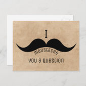 Carte Postale Moustache marrante (Devant / Derrière)