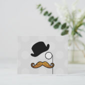 Carte Postale Moustache, Moustache, Stache, Monocle, Casquette B (Debout devant)