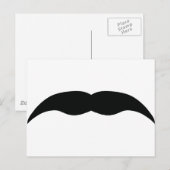 Carte Postale moustache noire (Devant / Derrière)